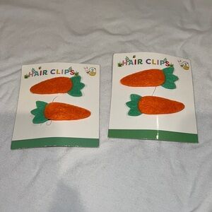 NWT 4pc Carrot Hair Snap Clip Barrettes